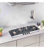 Glen 4 Burner Glass Gas Stove 1049 GT with Forged BB and Matt SS drip tray