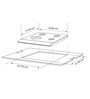 Glen 4 Burner Stainless Steel Built in Hob 1061 DB TR