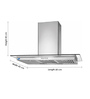 Glen 60 cm 1000 m3h Hood Chimney (Model No: Gl 6062)