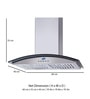 Glen 60 cm 1000 m3h Hood Chimney (Model No: Glen 6071 Sx 60)