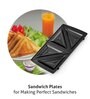 Glen 750W Electric Multi Snack Maker with 3 sets of Sandwich, Grill & Waffle