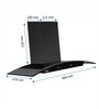 Glen 6060 BL AC 90cm 1200 m3h Auto Clean Chimney with Motion Sensor Airflow