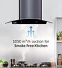 Glen 6060 BL AC 90cm 1200 m3h Auto Clean Chimney with Motion Sensor Airflow