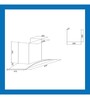 Glen CH6071SX60XBFLTW 60cm 1000m3h Wall Mounted Chimney