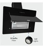 Glen 6079 1000 M3/H Designer Ductless Black Glass Push Button Chimney