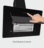 Glen 6079 1000 M3/H Designer Ductless Black Glass Push Button Chimney