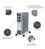 Glen Electric Oil Filled Radiator (OFR) Room Heater With 9 Fins (HA7011OR9)