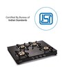 Glen Four Burner LPG Stove 1044 GT Black with Brass Burner