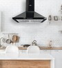 Glen 6050 DX 60cm 1000 M3/H Pyramid Kitchen Chimney Junior in Black Colour