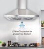 Glen 6050 DX 60cm 1000 M3/H Pyramid Kitchen Chimney 6050 Junior DX Stainless Steel