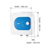 Glen Water Heater 10 Ltr, Rust & Shock Proof ABS Body (2000W) In White Blue Color