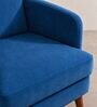 Glider Arm Chair In Blue Velvet Colour