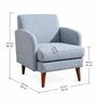 Glider Arm Chair In Grey Colour