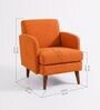 Glider Arm Chair In Orange Colour