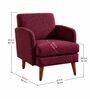 Glider Arm Chair In Plum Red Colour