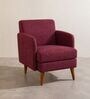 Glider Arm Chair In Plum Red Colour