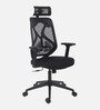 Glider Breathable Mesh Ergonomic Chair in Black Colour with Headrest