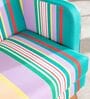 Glider Fabric 2 Seater Sofa in Multicolor
