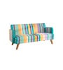 Glider Fabric 2 Seater Sofa in Multicolor