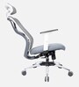 Glider Breathable Mesh Ergonomic Chair in Grey Colour with headrest