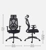 Glider Breathable Mesh Ergonomic Chair in Black Colour