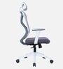 Glider Breathable Mesh  Ergonomic Chair In White And Grey Colour