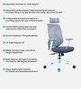 Glider Breathable Mesh  Ergonomic Chair In White And Grey Colour