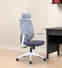 Glider Breathable Mesh  Ergonomic Chair In White And Grey Colour