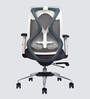 Glider Breathable Mesh Ergononic Chair in Black & White Colour