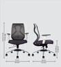 Glider Breathable Mesh Ergononic Chair in Black & White Colour