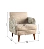 Glider Teak Wood Arm Chair in Geometric Printed Fabric