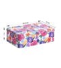 Metal Storage Box with Lid | Airtight|Rectangular (Multicolor Floral)