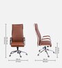 Global Leatherette High Back Office Chair in Tan Colour