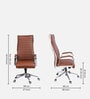 Global Leatherette High Back Office Chair in Tan Colour Global Leatherette High Back Office Chair in Tan Colour