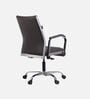 Global Leatherette Low Black Office Chair in Brown Colour