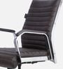 Global Leatherette Low Black Office Chair in Brown Colour