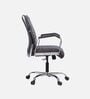 Global Leatherette Low Black Office Chair in Brown Colour