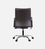 Global Leatherette Low Black Office Chair in Brown Colour
