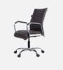 Global Leatherette Low Black Office Chair in Brown Colour