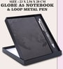Globe A5 Notebook & Loop Metal Pen
