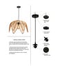 Globe Chandeliers Handmade Bamboo Pendant Hanging Light (Beige)
