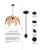 Globe Handmade Bamboo Pendant Hanging Light (Beige)