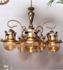 Globe Oil Rubbed Antique Bronze Vintage Edison 5 Light Glass & Metal Chandelier
