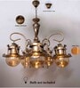 Globe Oil Rubbed Antique Bronze Vintage Edison 5 Light Glass & Metal Chandelier