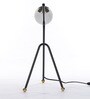 Globe White Glass Shade Table Lamp with Black Base