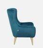 Gloria Fabric Full Back Lounge Chair In Teal Colour
