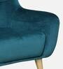 Gloria Fabric Full Back Lounge Chair In Teal Colour
