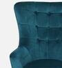 Gloria Fabric Full Back Lounge Chair In Teal Colour