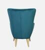 Gloria Fabric Full Back Lounge Chair In Teal Colour