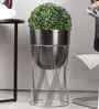 Gloria Riga Black Metal Planter Small